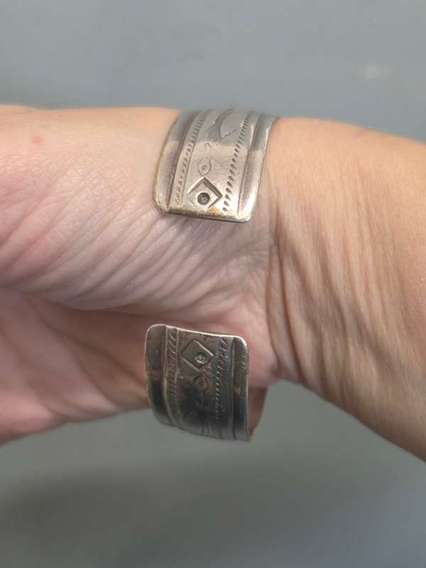 Vintage Hallmarked Sterling Silver Cuff Bracelet