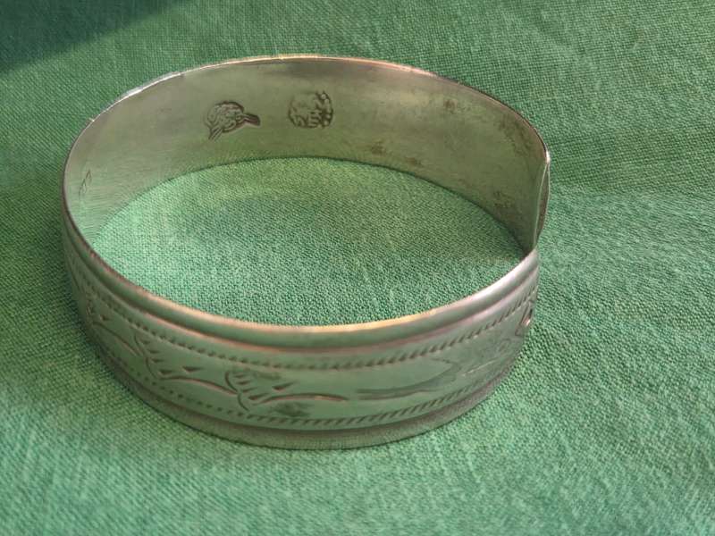 Vintage Hallmarked Sterling Silver Cuff Bracelet