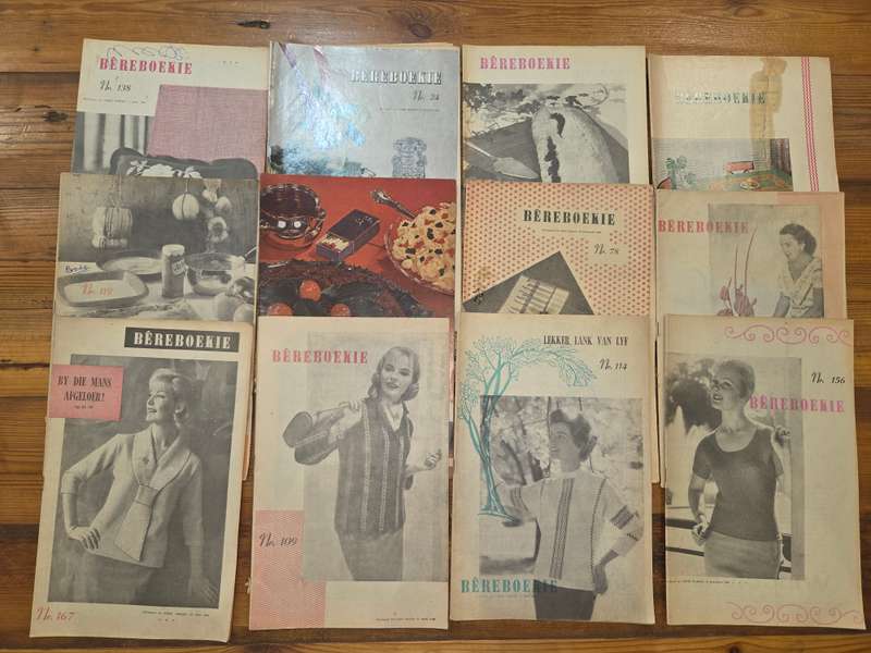 12 x Vintage Sarie Bêreboekies - Vol resepte, patrone en idees - 1950's en 1960's