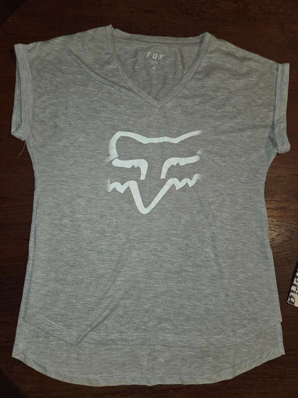 Grey Ladies T-Shirt - Fox T-Shirt - Size M