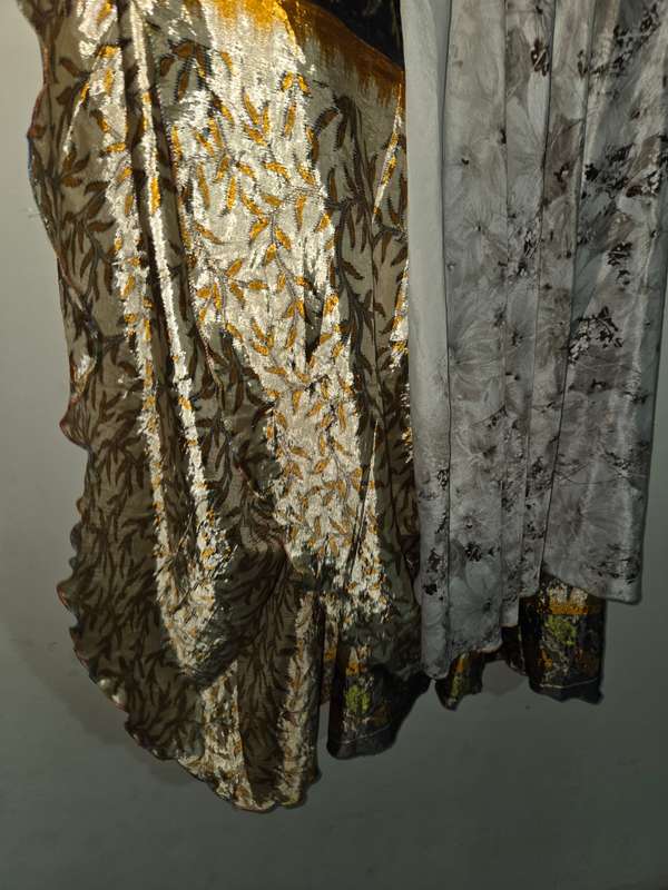 100% Silk Strapless Dress - Layered dress - Beautiful!!! - Size M