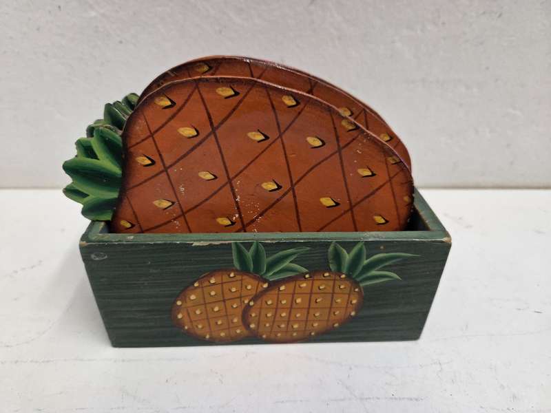 Vintage Pineapple shaped coasters