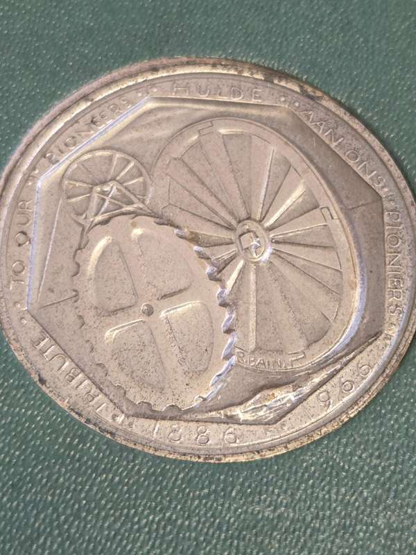1966 Johannesburg 80th Anniversary Tribute to Pioneers Medal - Sterling Silver
