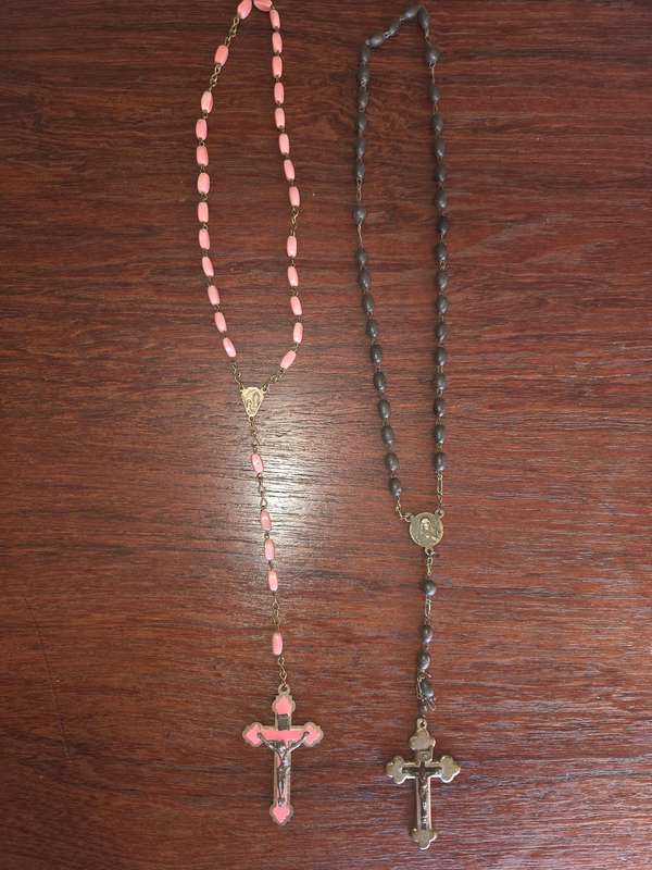 2 x Vintage Rosary Necklaces