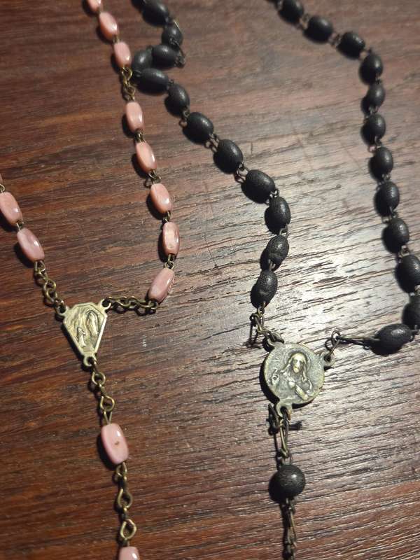 2 x Vintage Rosary Necklaces