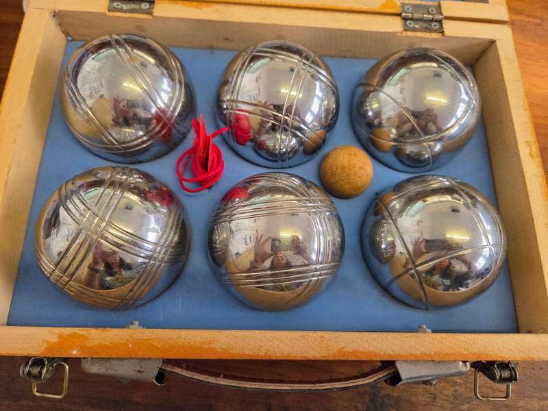 Traditional French Boule Set - Metal Ball Game - In Wooden Box