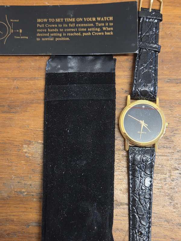 Gents Watch with Genuine Leather Strap - New