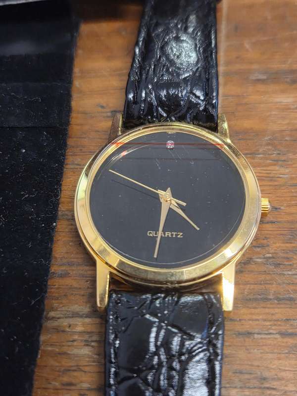 Gents Watch with Genuine Leather Strap - New