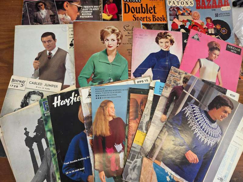 Large lot of Knitting magazines and patterns