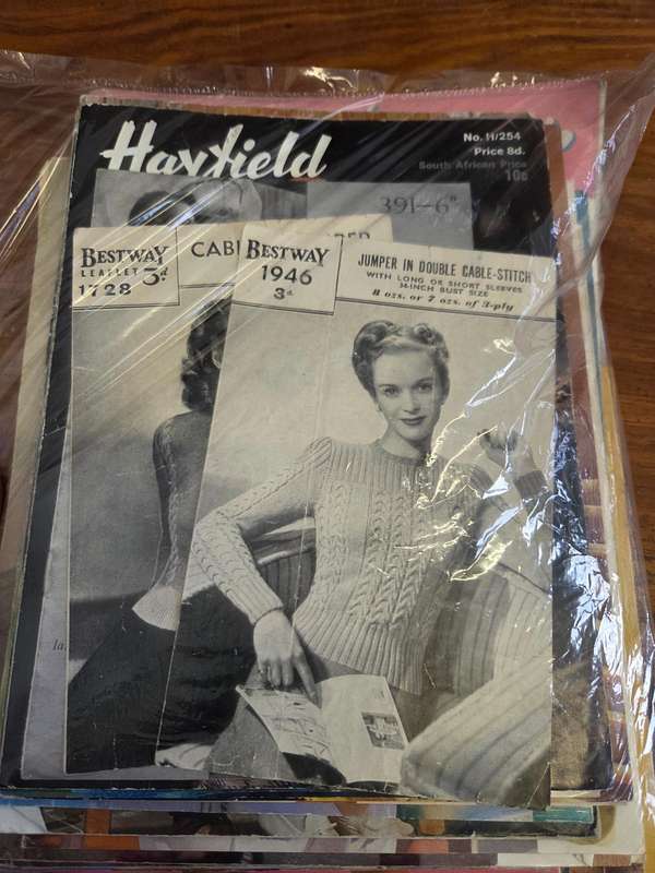 Large lot of Knitting magazines and patterns