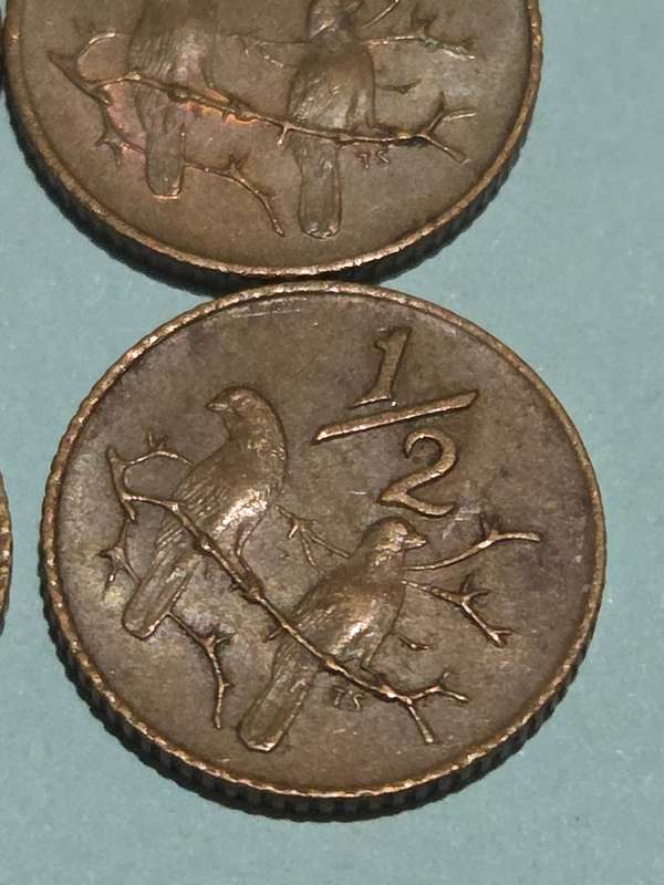 4 x 1970 1/2c - Vintage coins