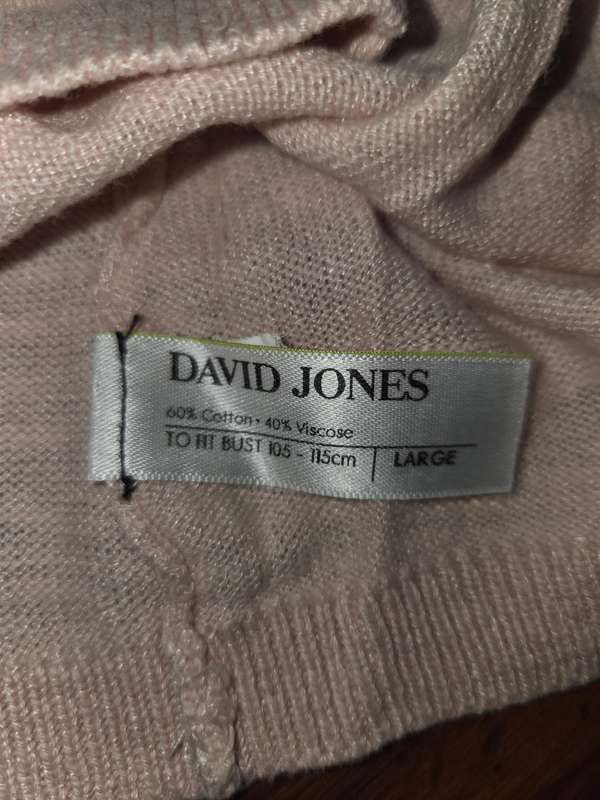 David Jones Knitwear - Size L Colour is light pink to peach
