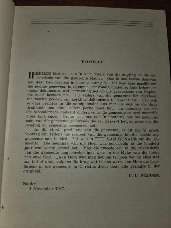 Eeufees Napier 1848 - 1948