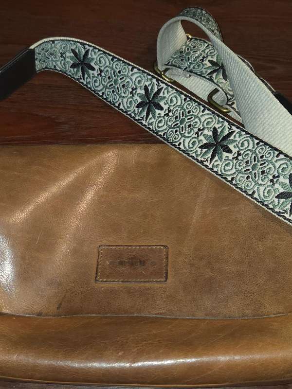 Antelo Leather Handbag with beautiful colourful strap