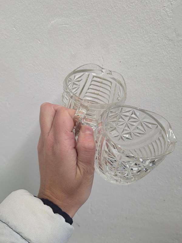 2 x Glass milk Jugs Perfect condition