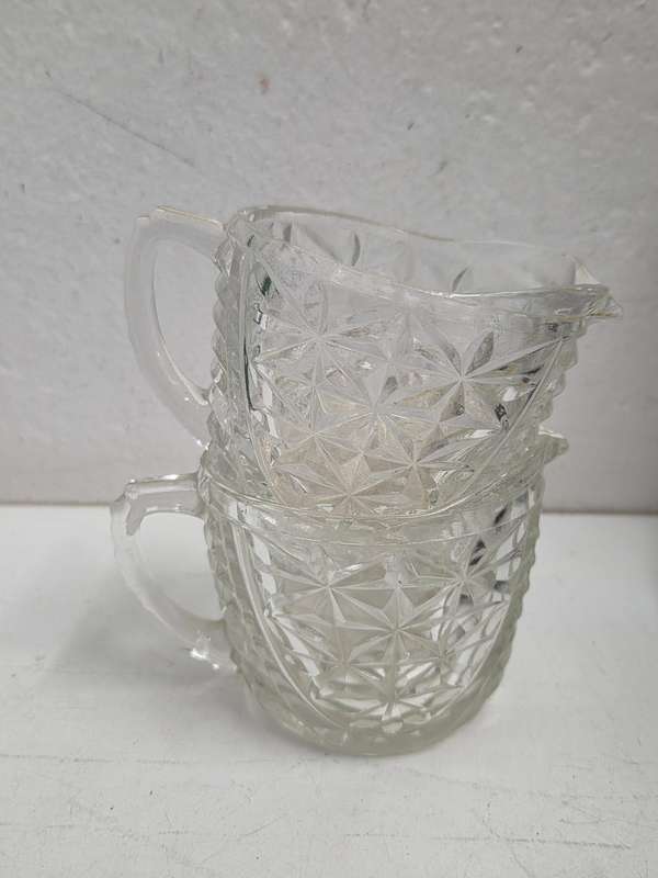 2 x Glass milk Jugs Perfect condition