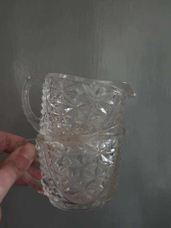2 x Glass milk Jugs Perfect condition