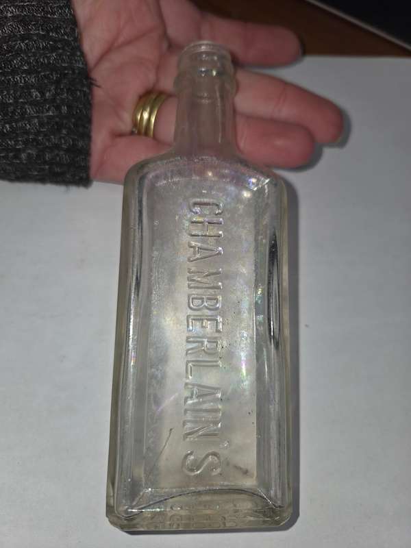 Vintage Glass Bottle - Chamberlain's - Height - 14.5cm