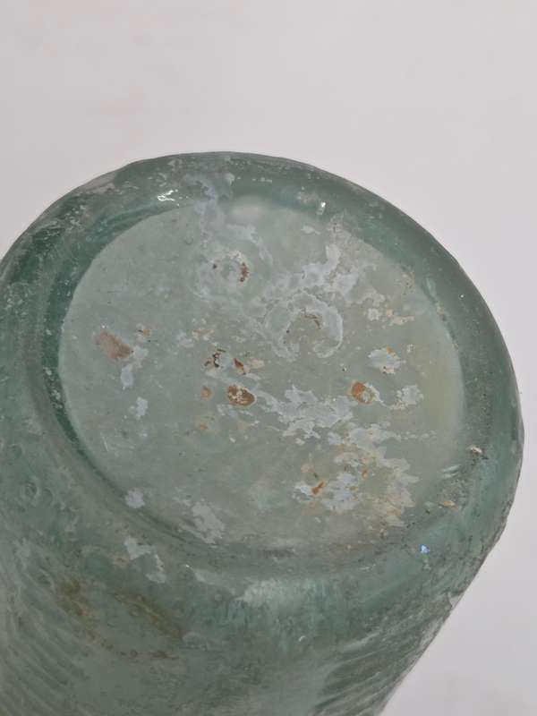 Vintage Glass Bottle with marble - Height - 22cm