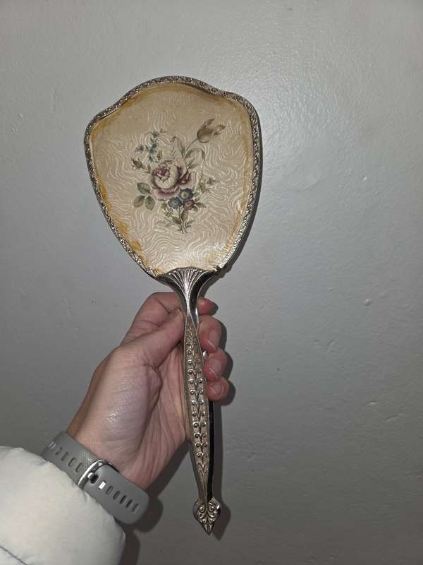 Vintage Cyrano Mirror, Brush and comb set - Made in USA - In original box - Beautiful!