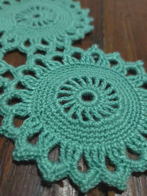 Small Crochet Doily - 25cm x 18cm