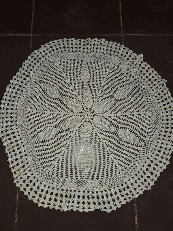 Round Crochet Tablecloth / Doily - Diameter - 1m