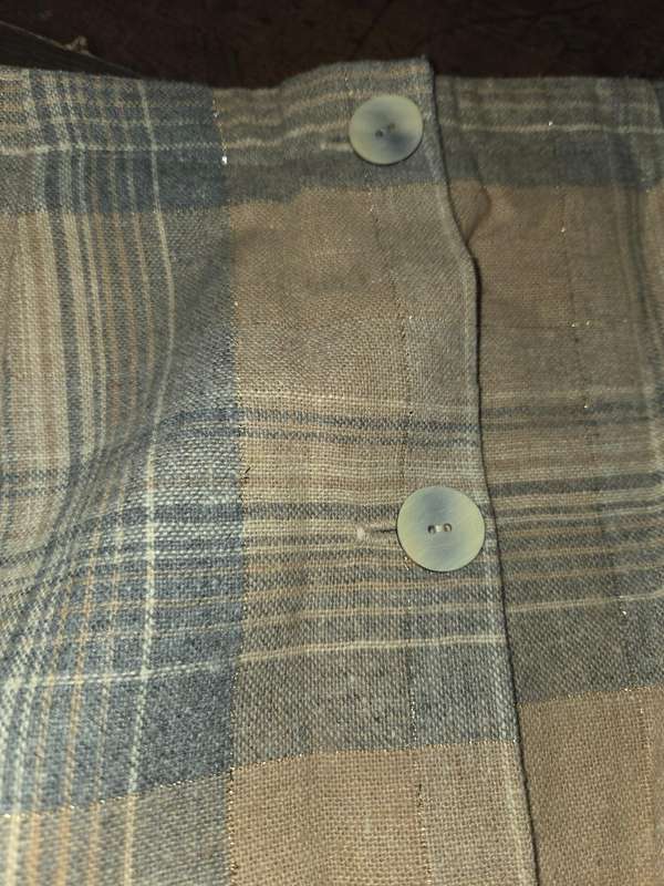 Vintage Check Skirt with buttons - Size L