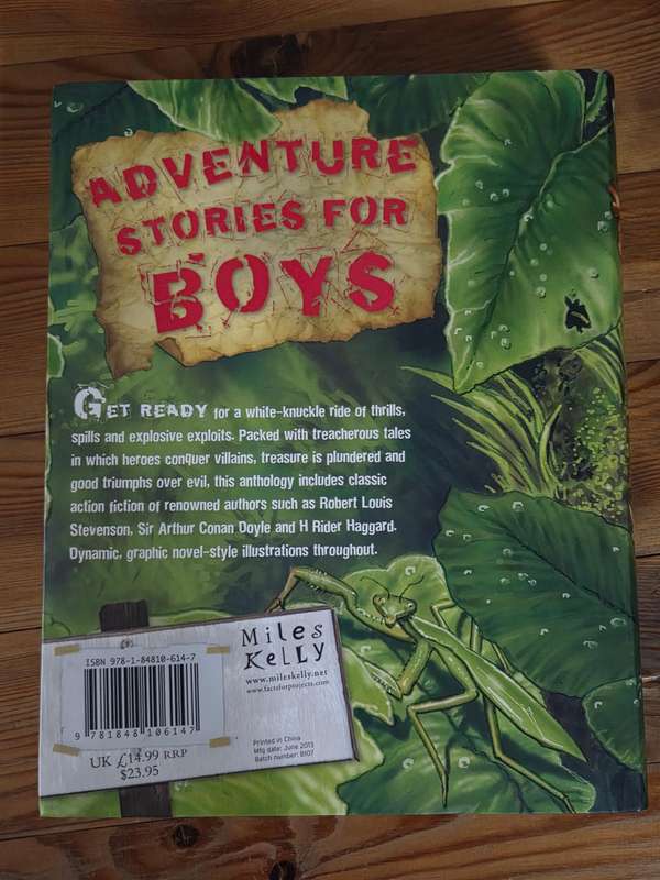 Adventure Stories for Boys - Miles Kelly New - Thick book full of adventure stories