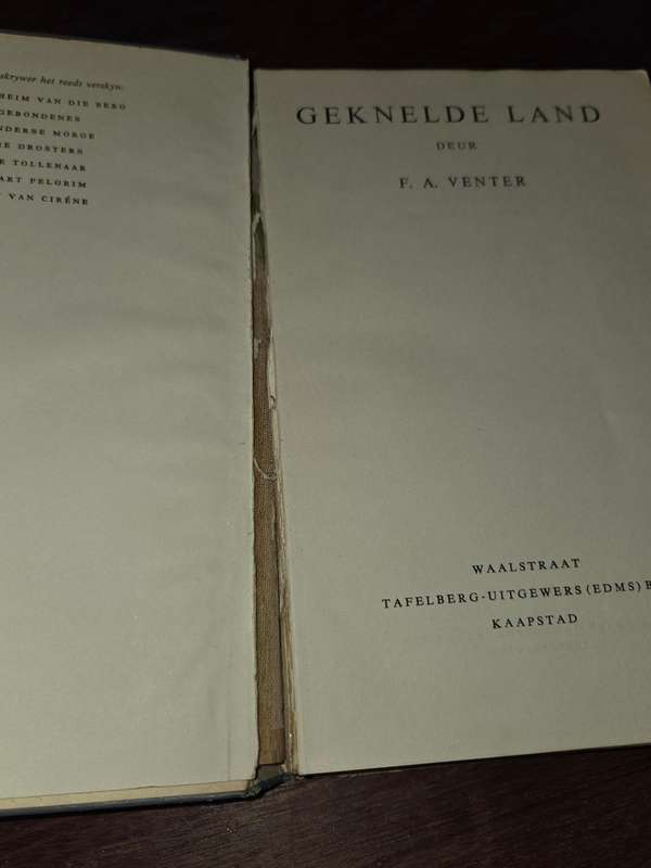 Geknelde Land - F.A. Venter - Sewende uitgawe 1963