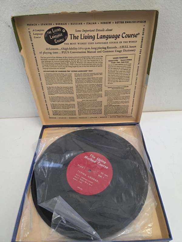 Vintage - The Living Method Typing Course by Lewis Robins and Reed Harris - 4 LP set