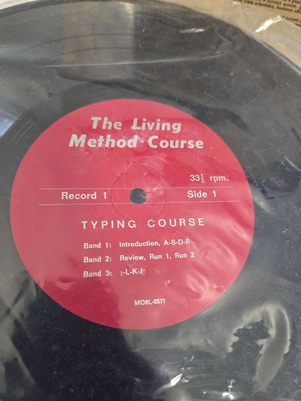Vintage - The Living Method Typing Course by Lewis Robins and Reed Harris - 4 LP set