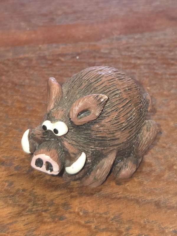 Rare Vintage Collectible P Chiari Warthog Figurine - Paolo Chiari Miniature Warthog