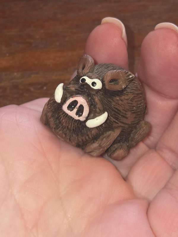 Rare Vintage Collectible P Chiari Warthog Figurine - Paolo Chiari Miniature Warthog