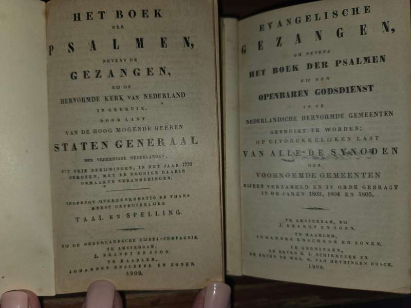 Staten Generaal Psalmen en Gezangen book set - 1909