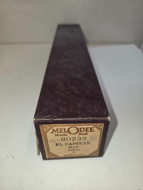 Vintage Melodee player piano music roll for 'El Capitan' March by John Philip Sousa - Made in USA