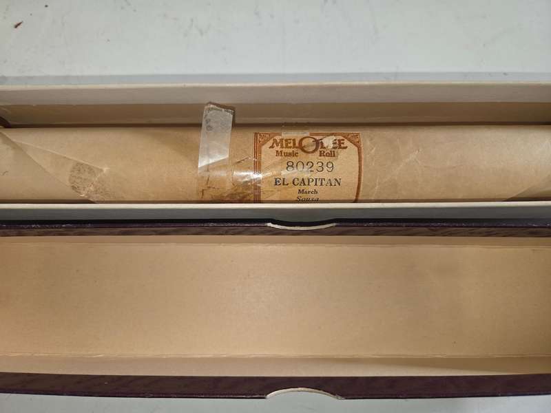 Vintage Melodee player piano music roll for 'El Capitan' March by John Philip Sousa - Made in USA