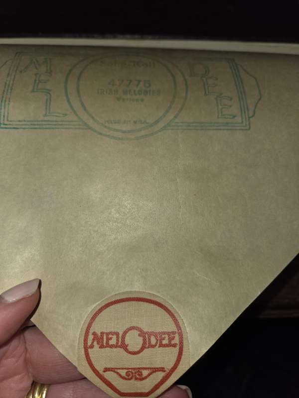 Vintage Melodee Word Roll piano music roll Irish Melodies - Made in USA