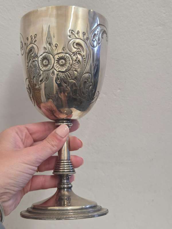 Large Silver Plated Goblet - Patosi Silver & Co Birmingham