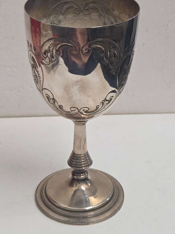 Large Silver Plated Goblet - Patosi Silver & Co Birmingham