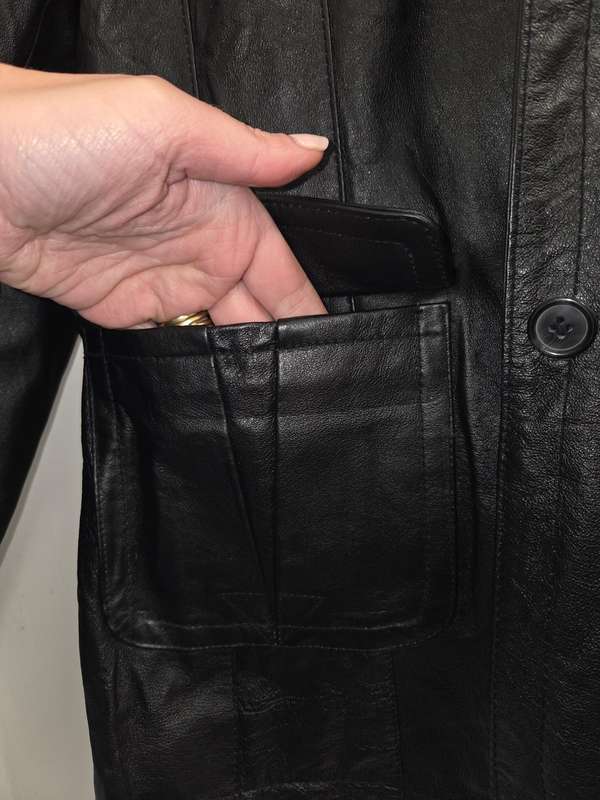 Woolworths Genuine Leather Jacket - Size 16