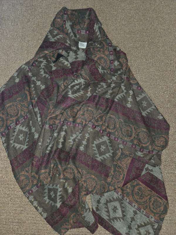 Large warm poncho / Throw - one size