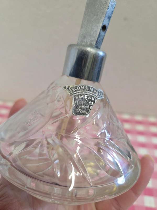 Antique Bohemian Crystal perfume bottle - See pictures