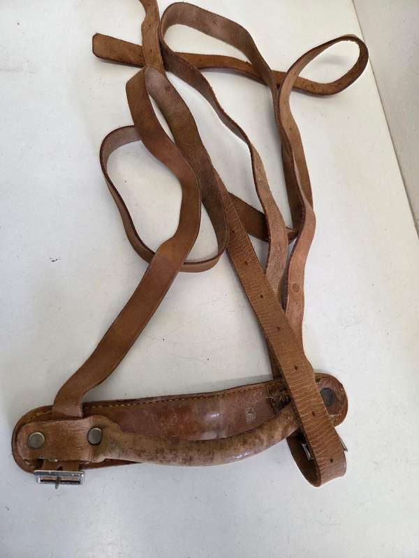 Vintage Leather Suitcase straps / Luggage straps