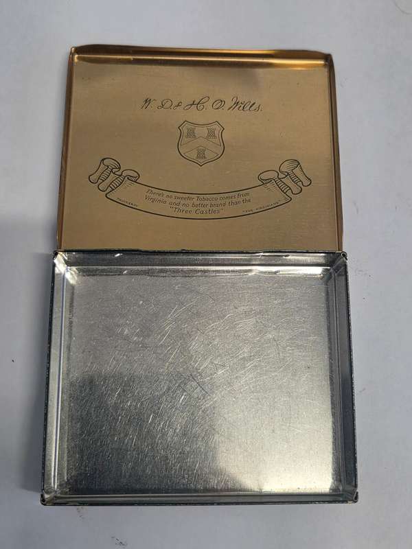 Vintage Cigarette Tin - The Three Castles Cigarettes