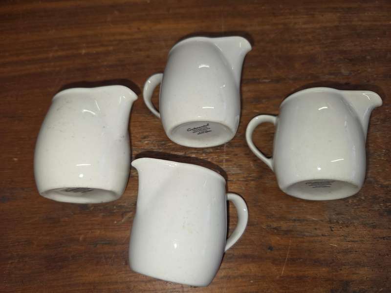 4 x Small Continental Hotelware Jugs - Height 5.5cm each