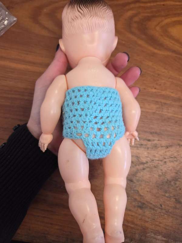 Vintage Kader doll with moving eyes and tongue - 26cm