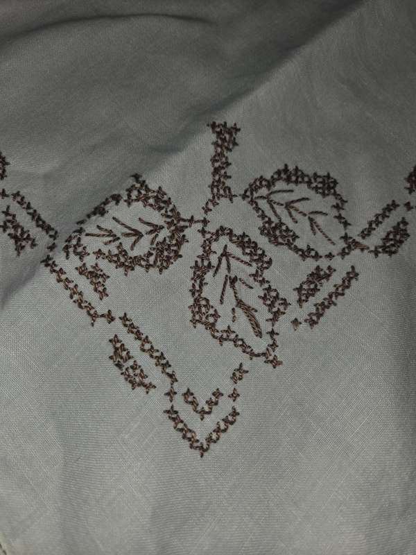 Vintage Embroidered Tablecloth Size - 80cm x 80cm Has a mark or 2 due to age