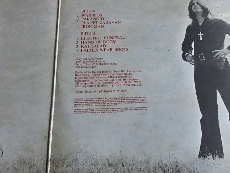 Black Sabbath Paranoid Lp (uk 1st Press)