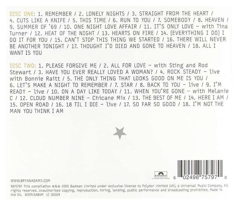 CD: Bryan Adams - Anthology (2005) 2 CDS