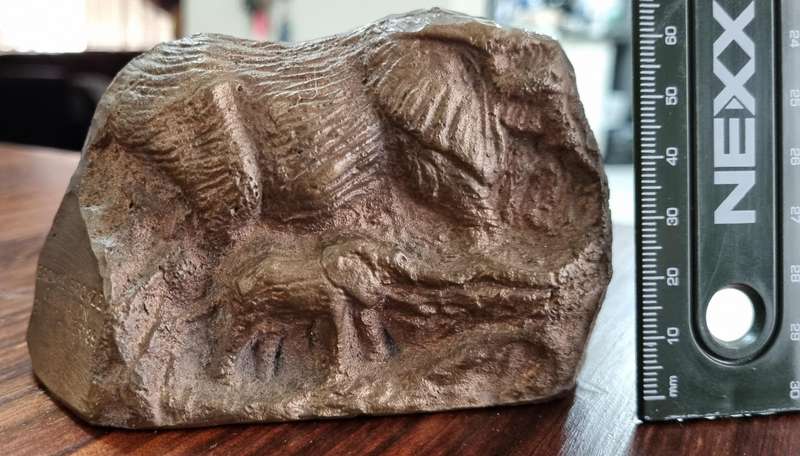 Rare Vintage Solid Bronze Sculpture Elephant & Calf from Eromel Collection by Keith Calder